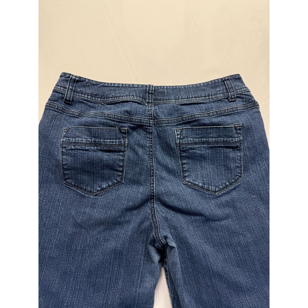 St. John's Bay Bermuda Shorts Womens 10‎ Blue Denim Stretch Mid Rise Cuffed Hem - Picture 11 of 11